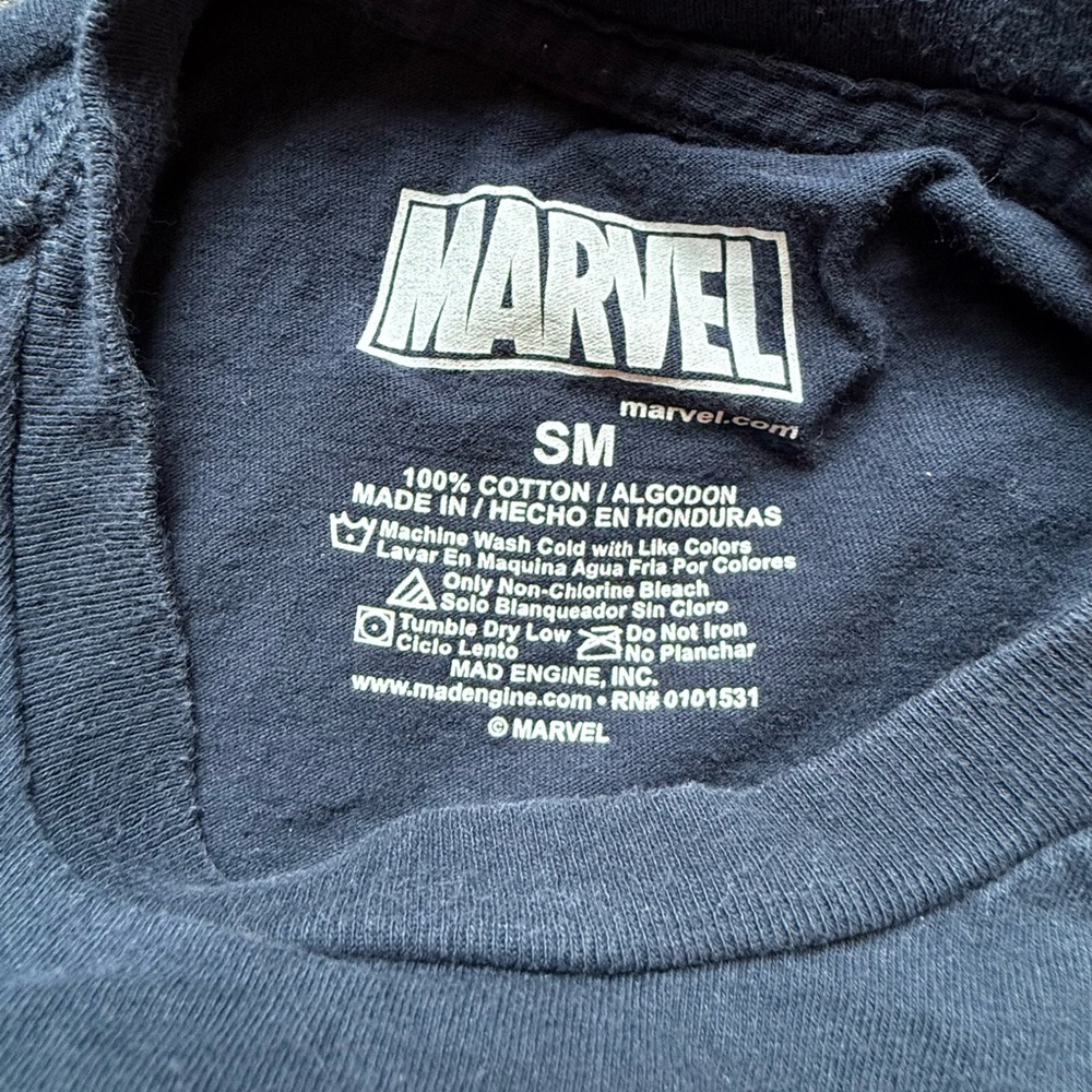 Marvel Avengers Captain America Navy Blue T-Shirt - Picture 2 of 3